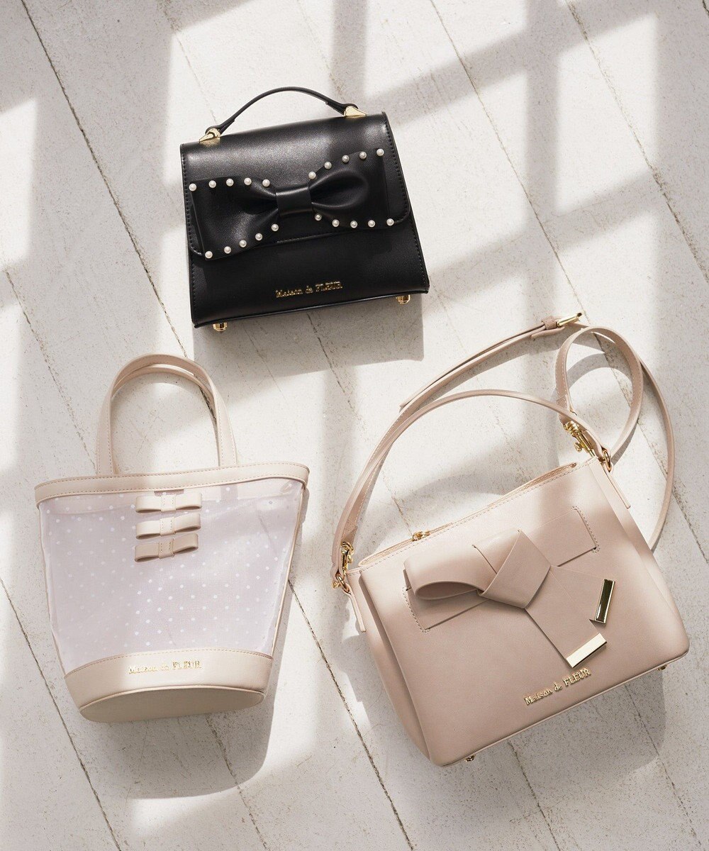 Maison de FLEUR メッシュチュールバッグ 