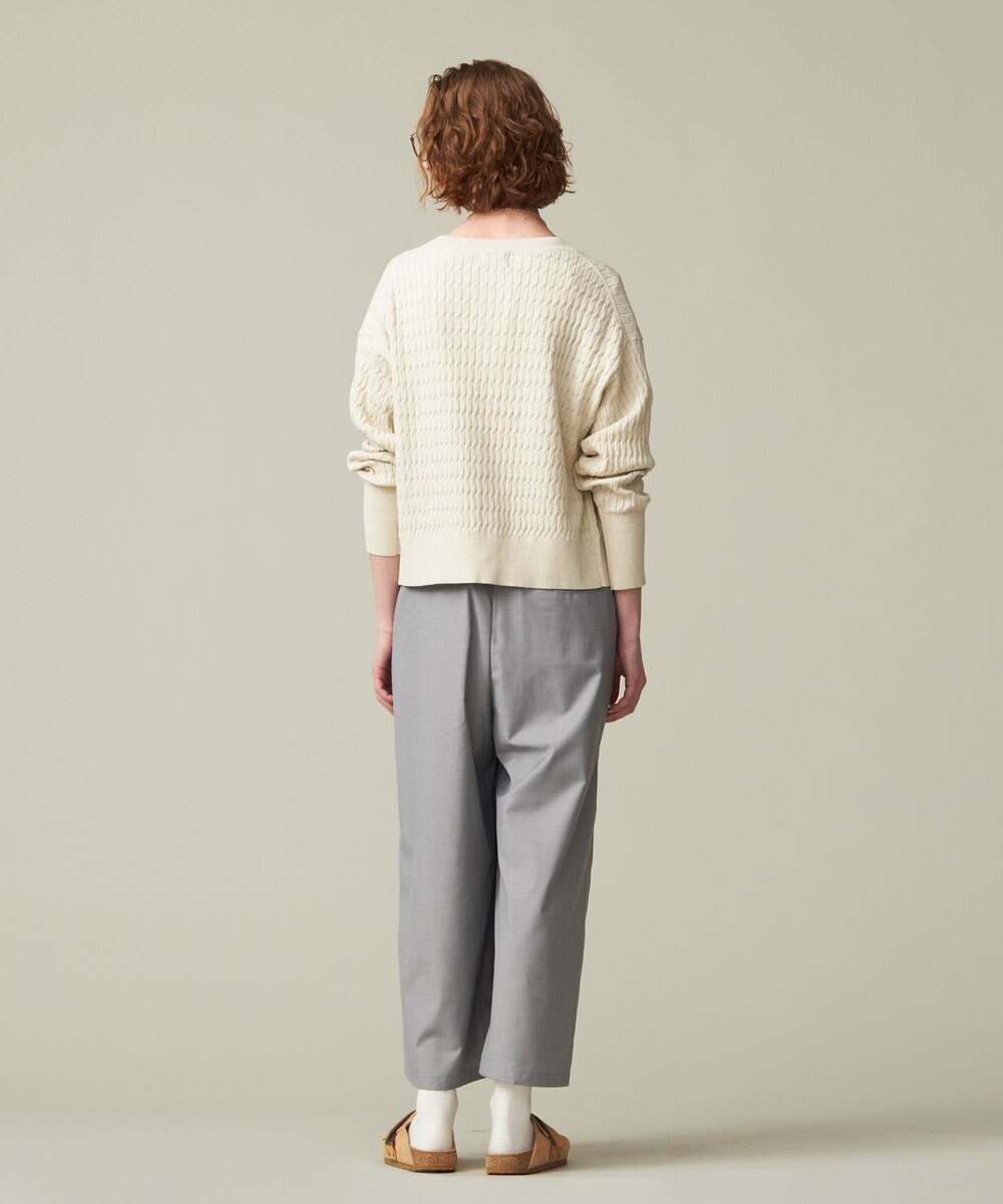 J.PRESS YORK STREET 【WOMEN】コットンケーブル カーディガン 