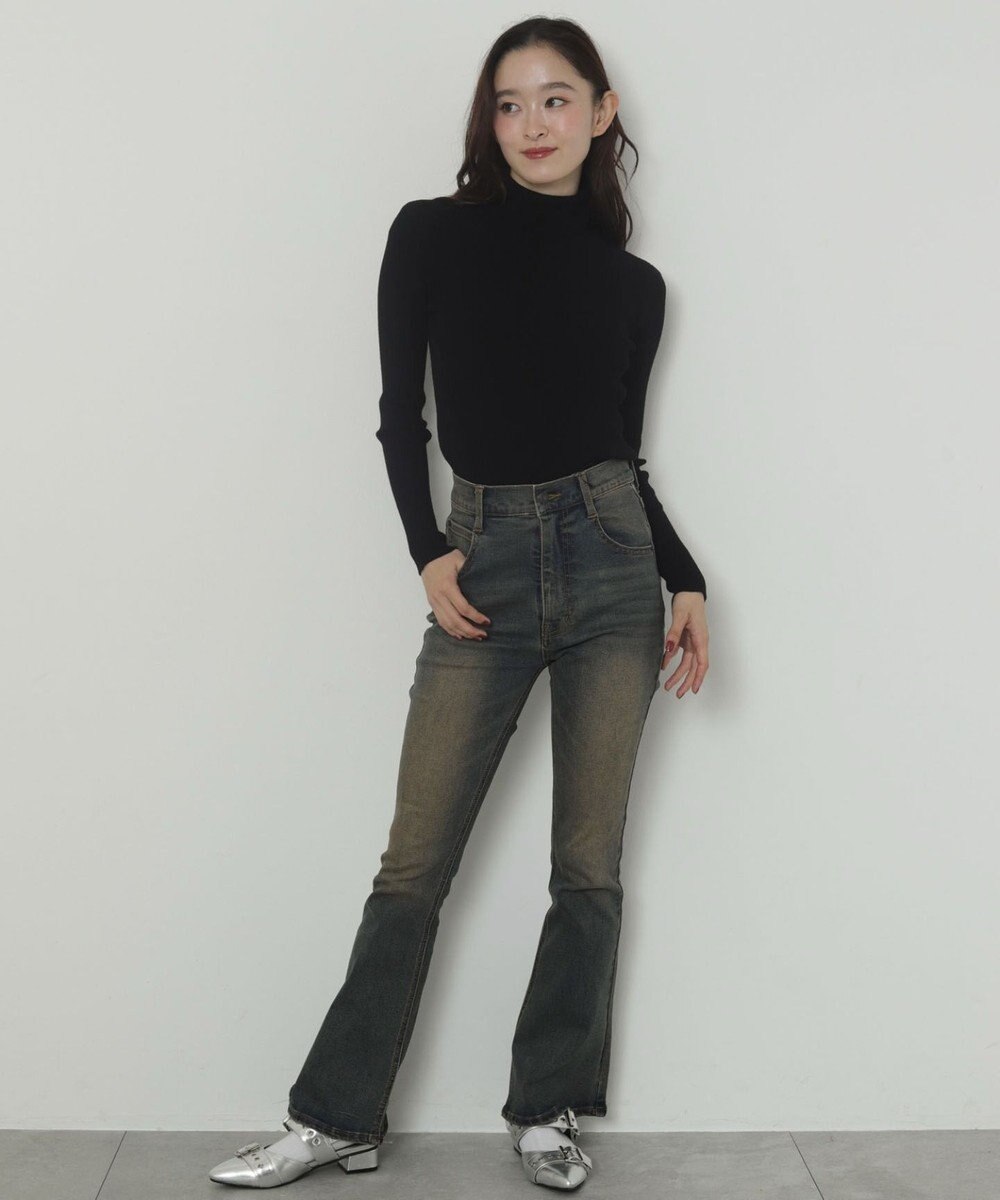 WEGO ストレッチフレアデニムパンツ 