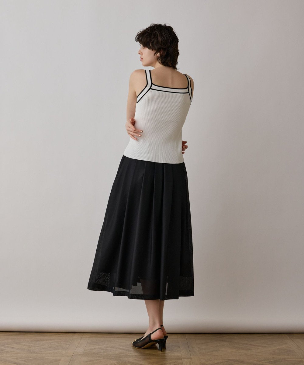 GRACE CONTINENTAL バイカラーリブニットトップ 