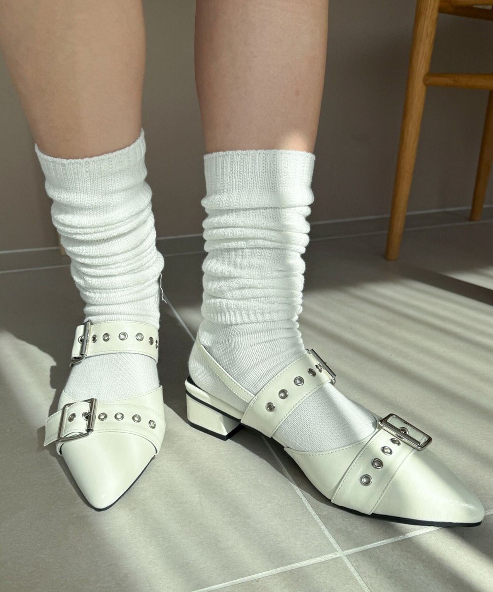 WEGO ハトメベルトポインテッドシューズ 