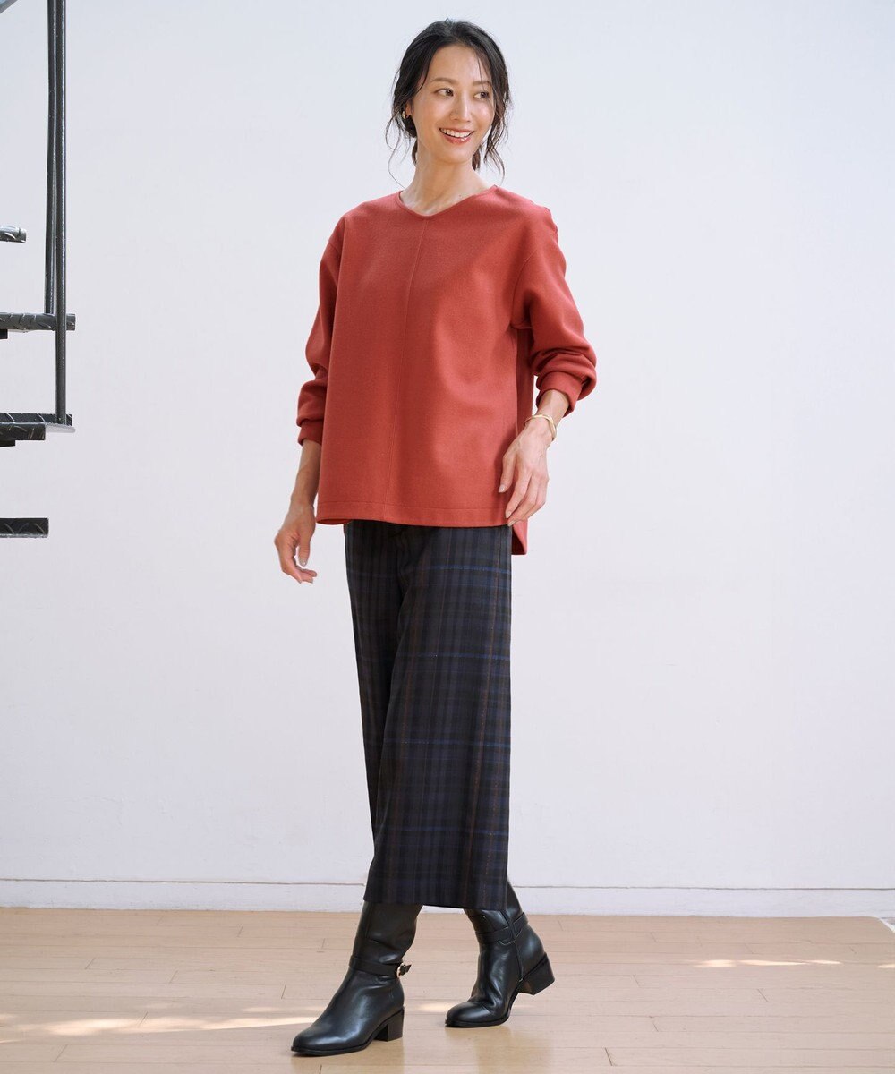 J.PRESS LADIES S milledタータンラメチェック ナロー スカート 