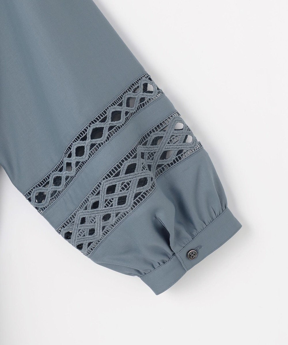 J.PRESS LADIES スパンソフトクロス刺繍 ブラウス 