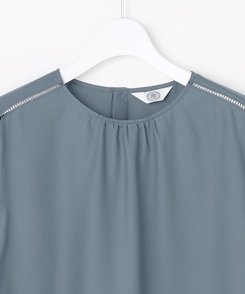 J.PRESS LADIES スパンソフトクロス刺繍 ブラウス 