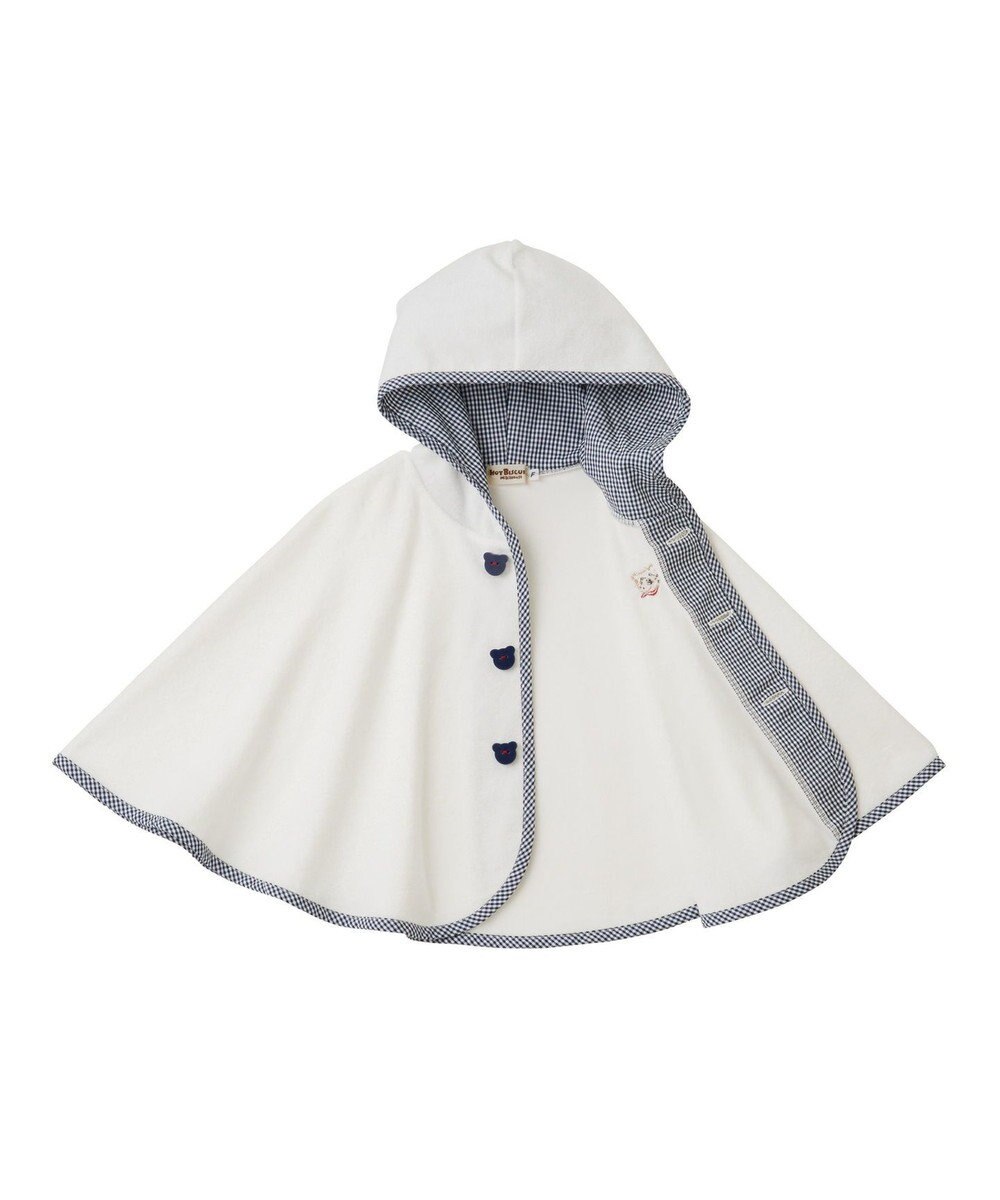 MIKI HOUSE HOT BISCUITS 【70-90cm】 パイル素材おでかけポンチョ 