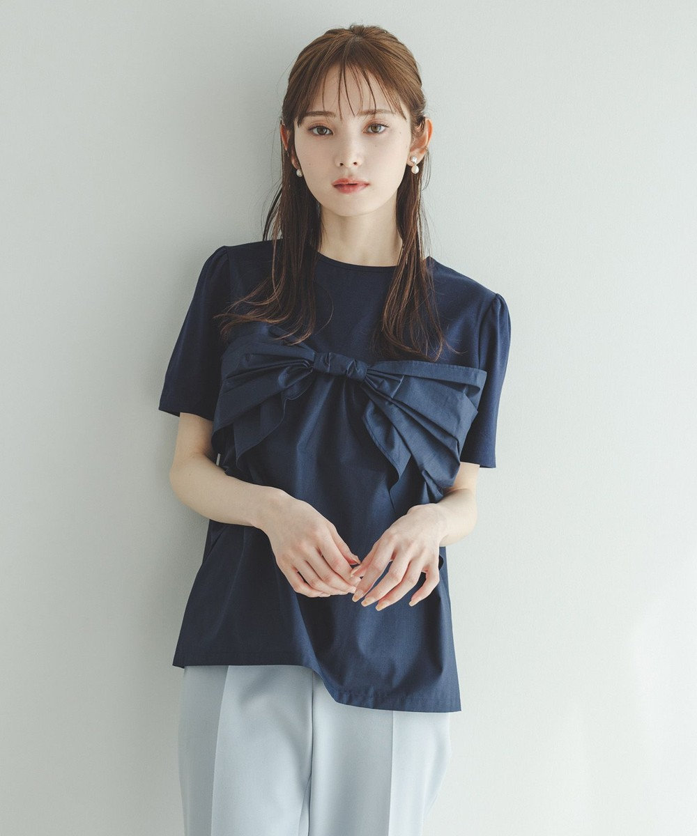 TOCCA 【洗える】PRESENT RIBBON Tシャツ 