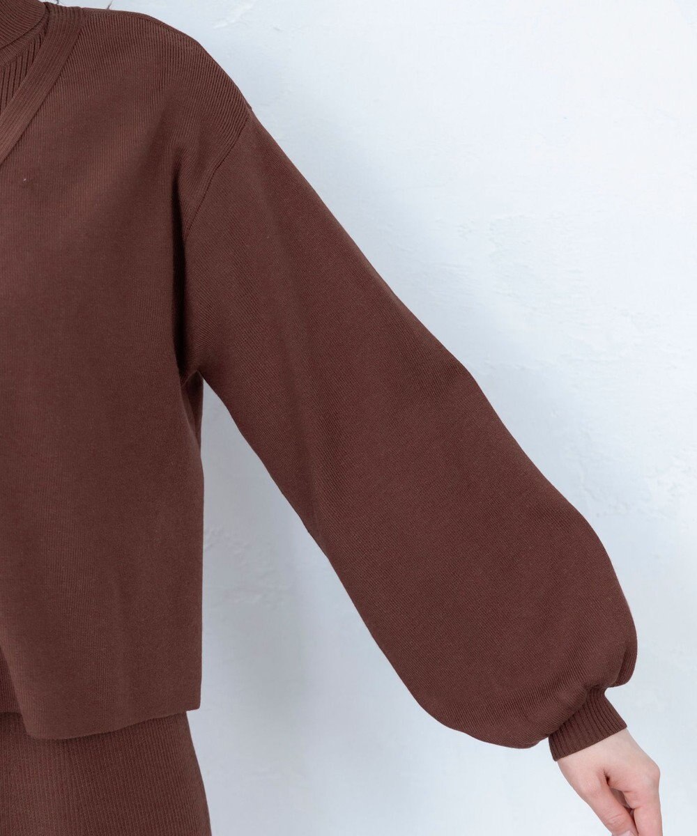 Tiaclasse 【洗える】大人上品なニットカーデ＋ワンピースセット 