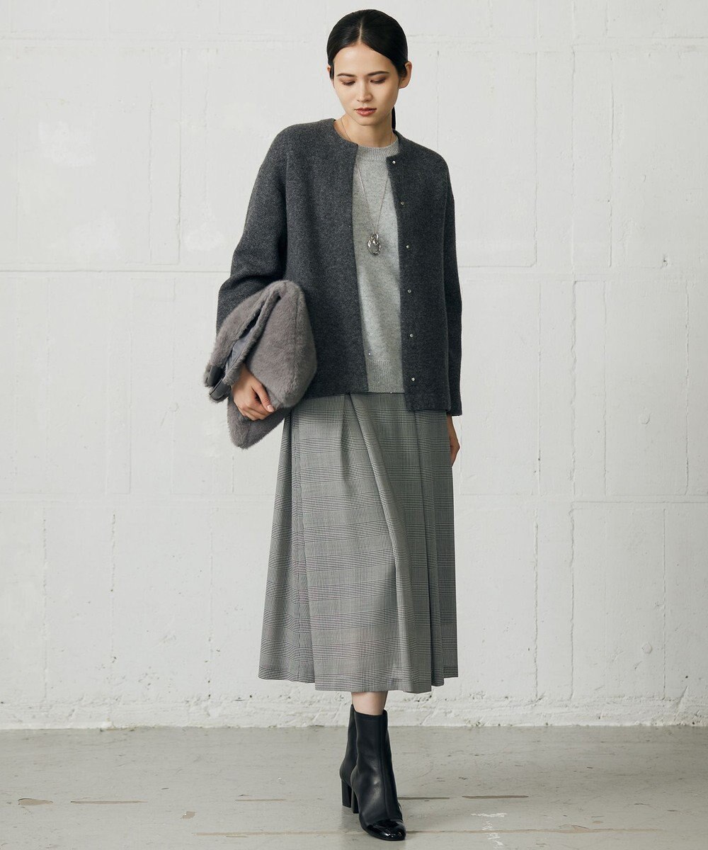 自由区 S 【カタログ掲載】ウールカシミヤブレンドスパンコールラグランスリーブ ニット 