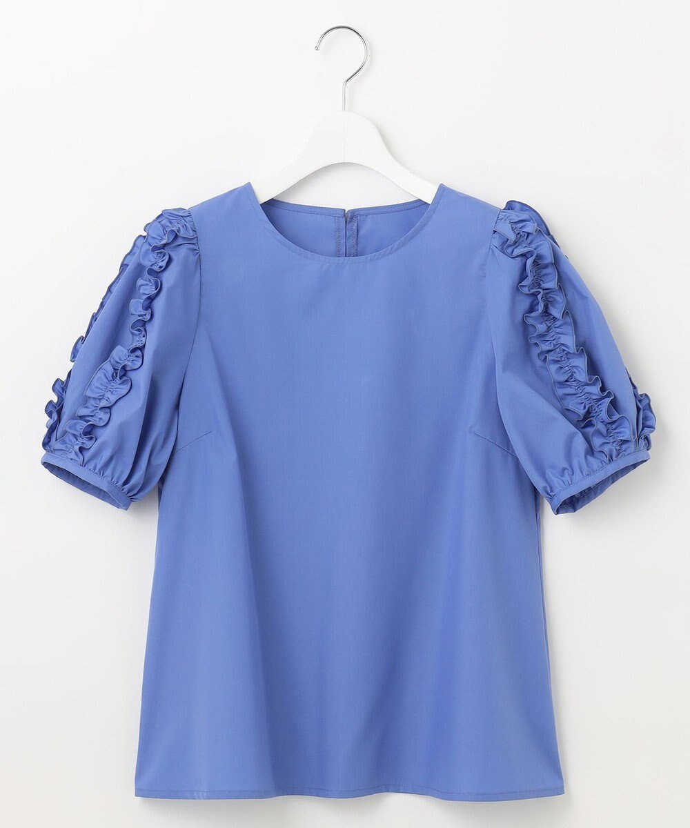 Feroux 【洗える】袖フリルチュニック ブラウス 