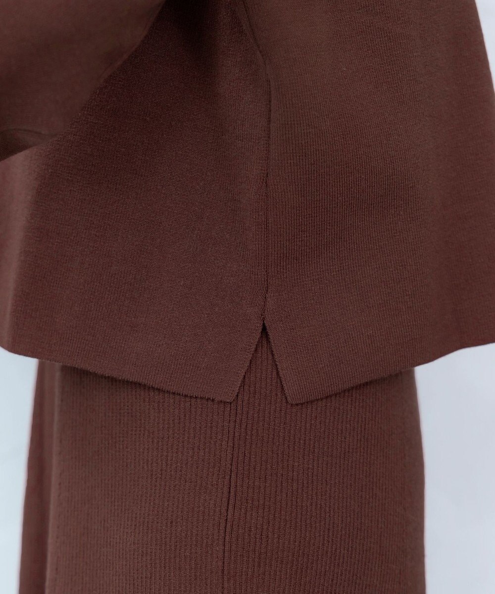 Tiaclasse 【洗える】大人上品なニットカーデ＋ワンピースセット 