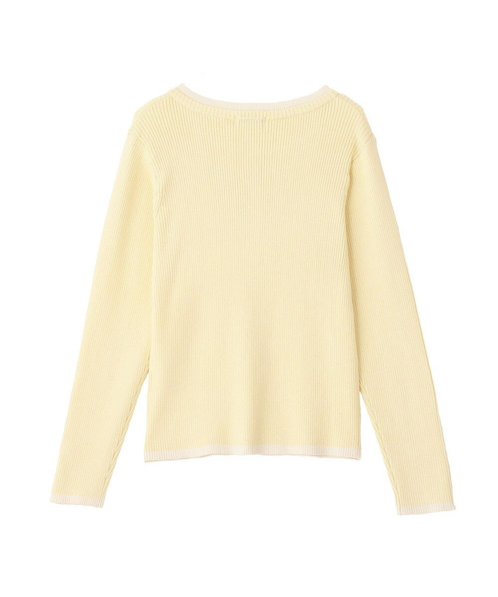 earth music&ecology バイカラーヘンリーネックニットプルオーバー 