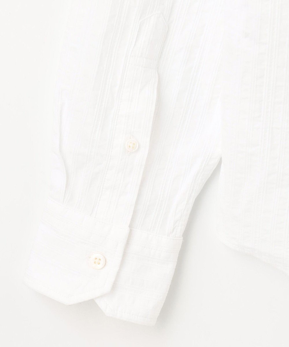 JOSEPH ABBOUD 【キングサイズ・オーガニックコットン使用】オーガニックコードストライプ ホワイトシャツ 