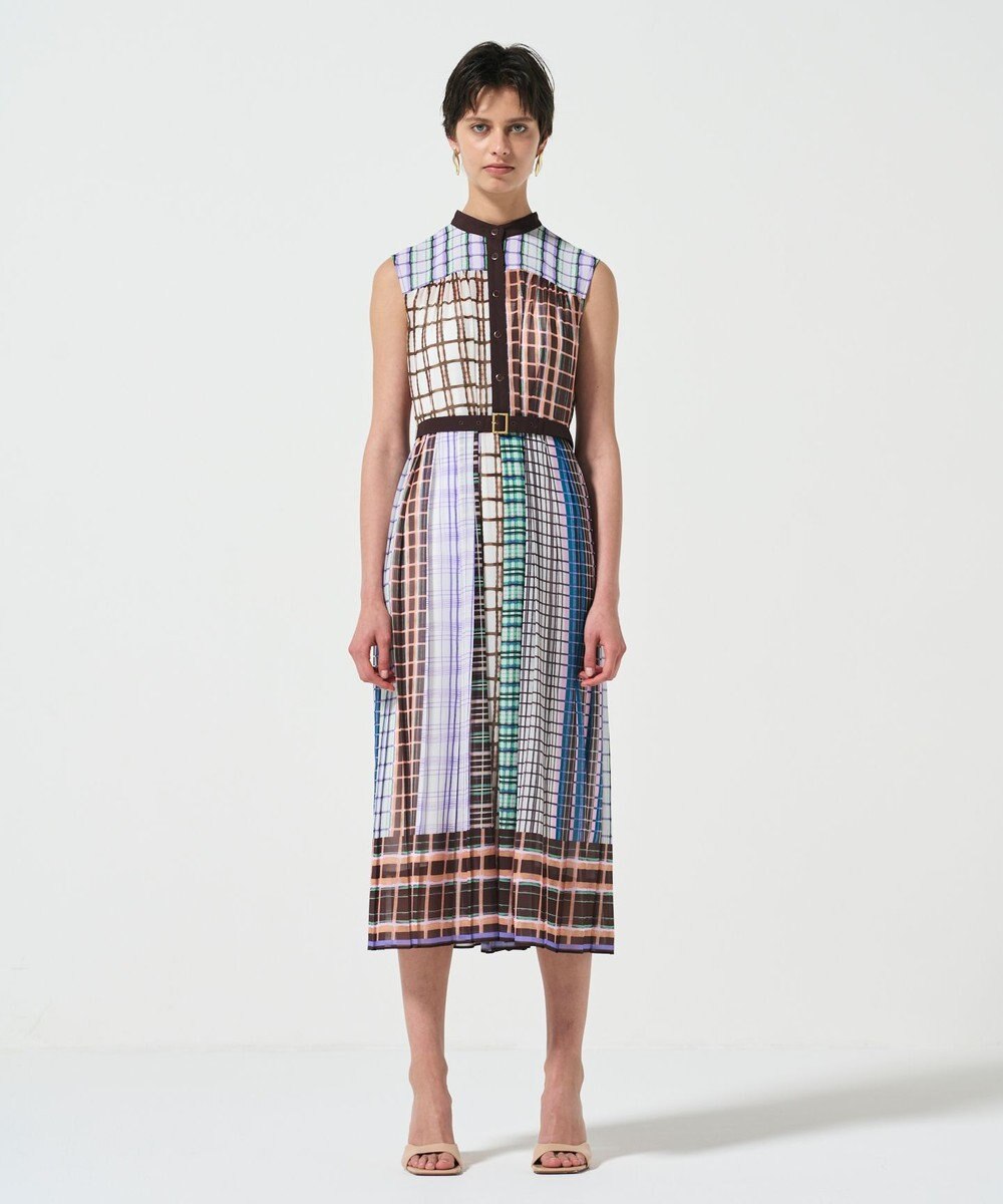 GRACE CONTINENTAL マルチチェックワンピース 