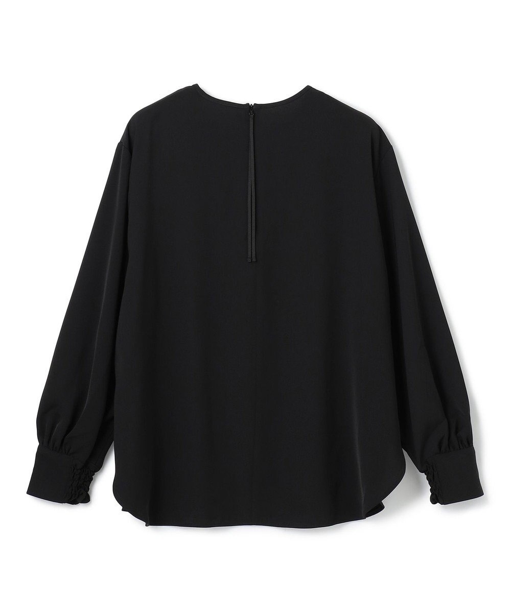 UNFILO ドレープサテンブラウス 