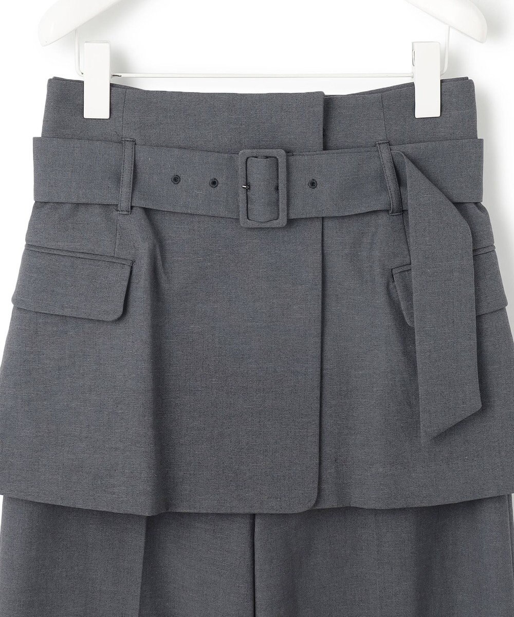 ICB L 【接触冷感・UVケア・撥水・洗える】LooseWeave  スカートレイヤードワイドパンツ 