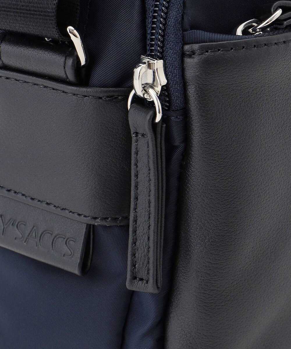 Y'SACCS ナイロン×牛革コンビシリーズ　横型ショルダーバッグ　SSサイズ 