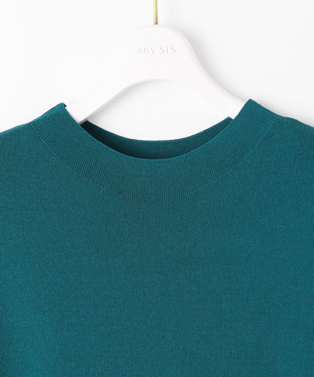 ANY SIS 【洗える】ボトルネックフレンチスリーブ ニットT 