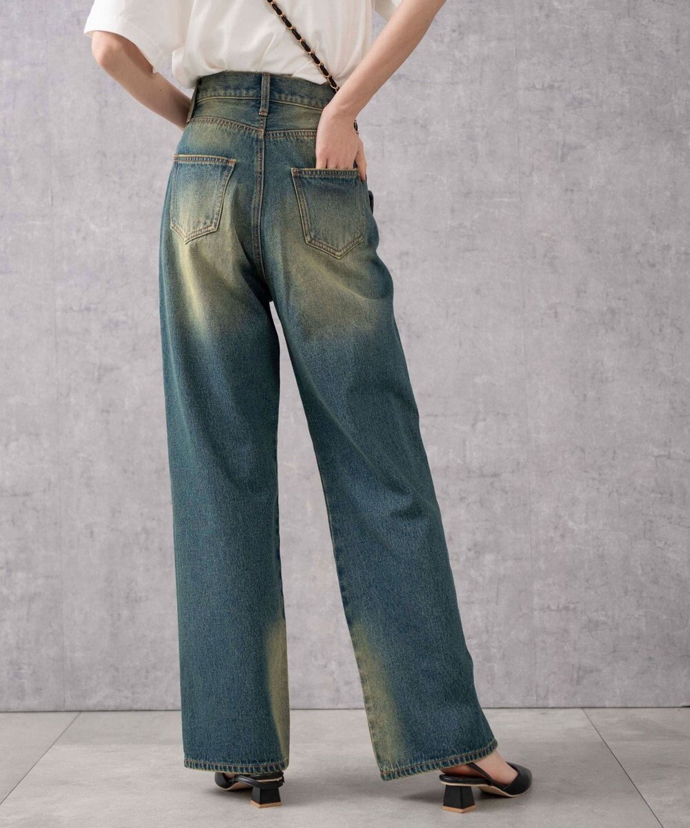 WEGO 【新色追加/美脚/XS～Lサイズ展開】ストレートデニムパンツ 