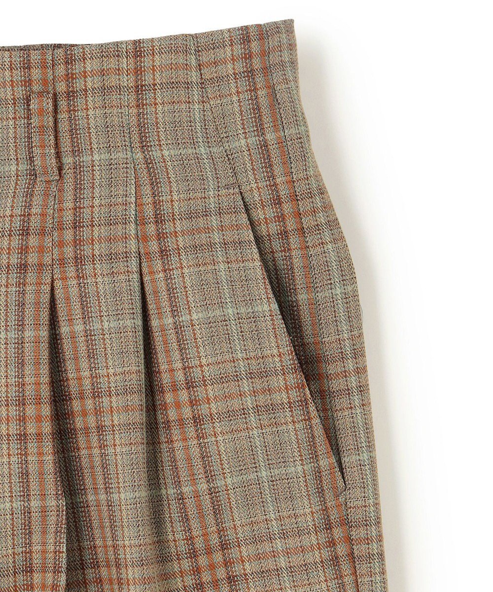 BEIGE， SELMA / チェックウールハイウエストタックパンツ 