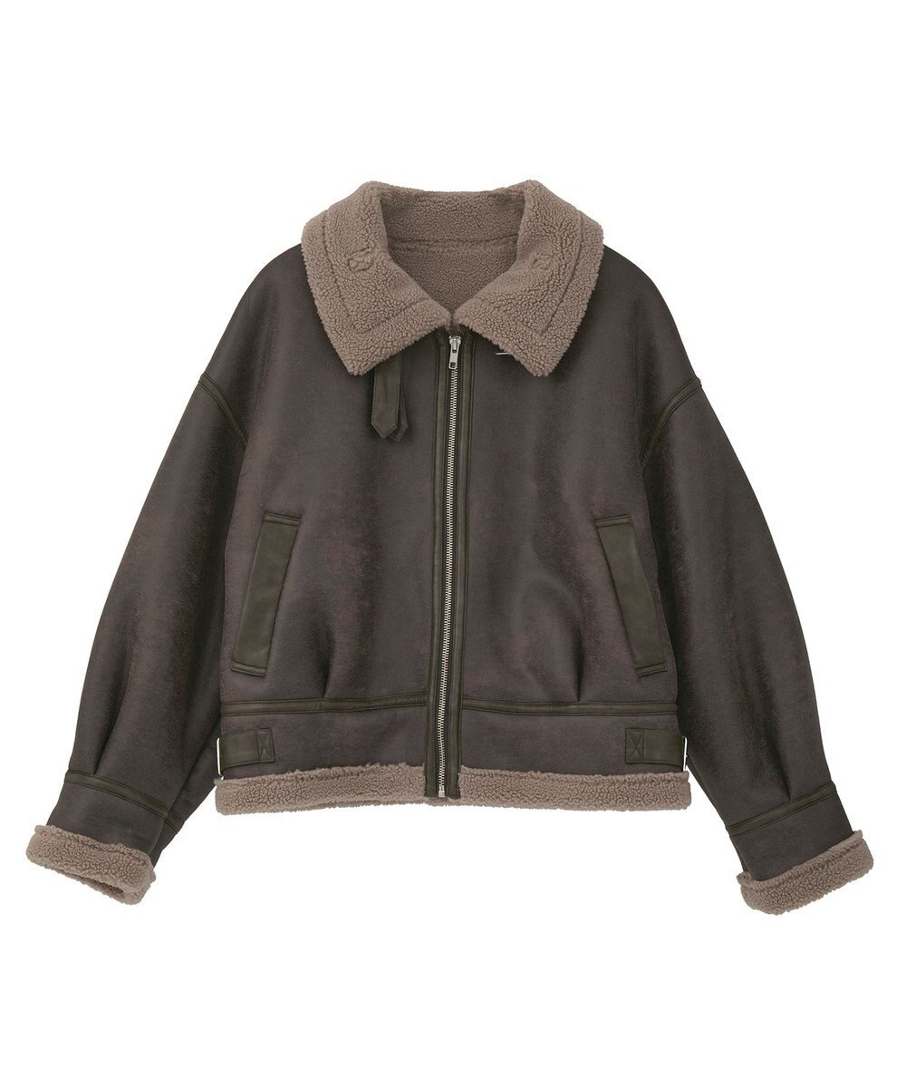 earth music&ecology フェイクムートンジャケット 