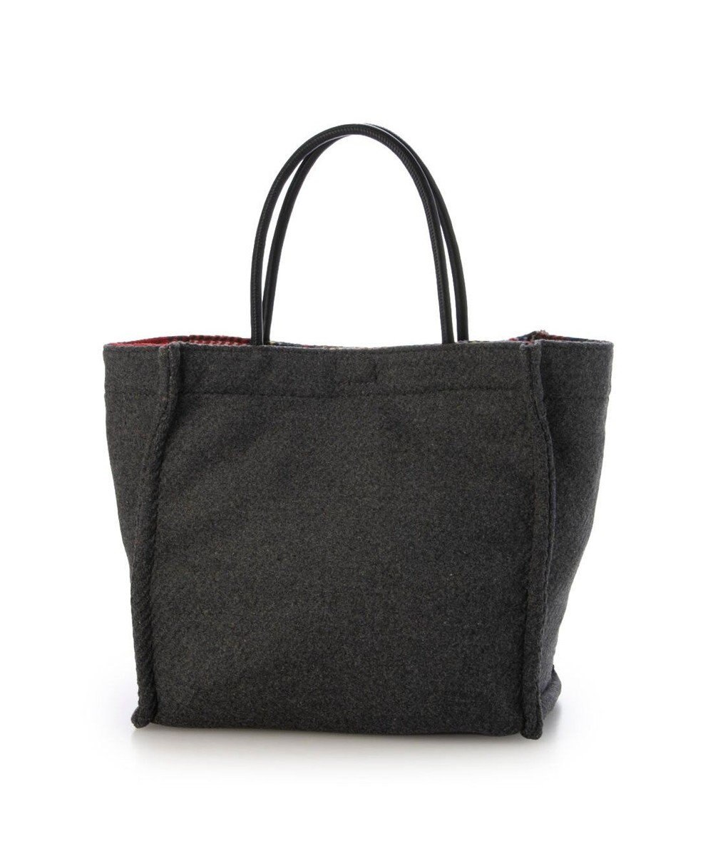 UNBILLION VERYコラボ カシュカシュ cachecache / ウールリバーシブルチェックトートバッグ 