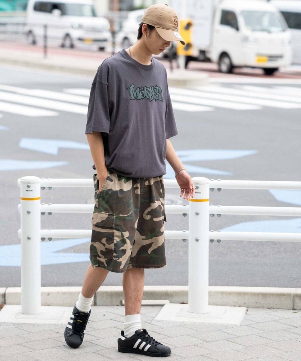 WEGO 【ウエストゴム】イージーバギーカーゴショーツ 