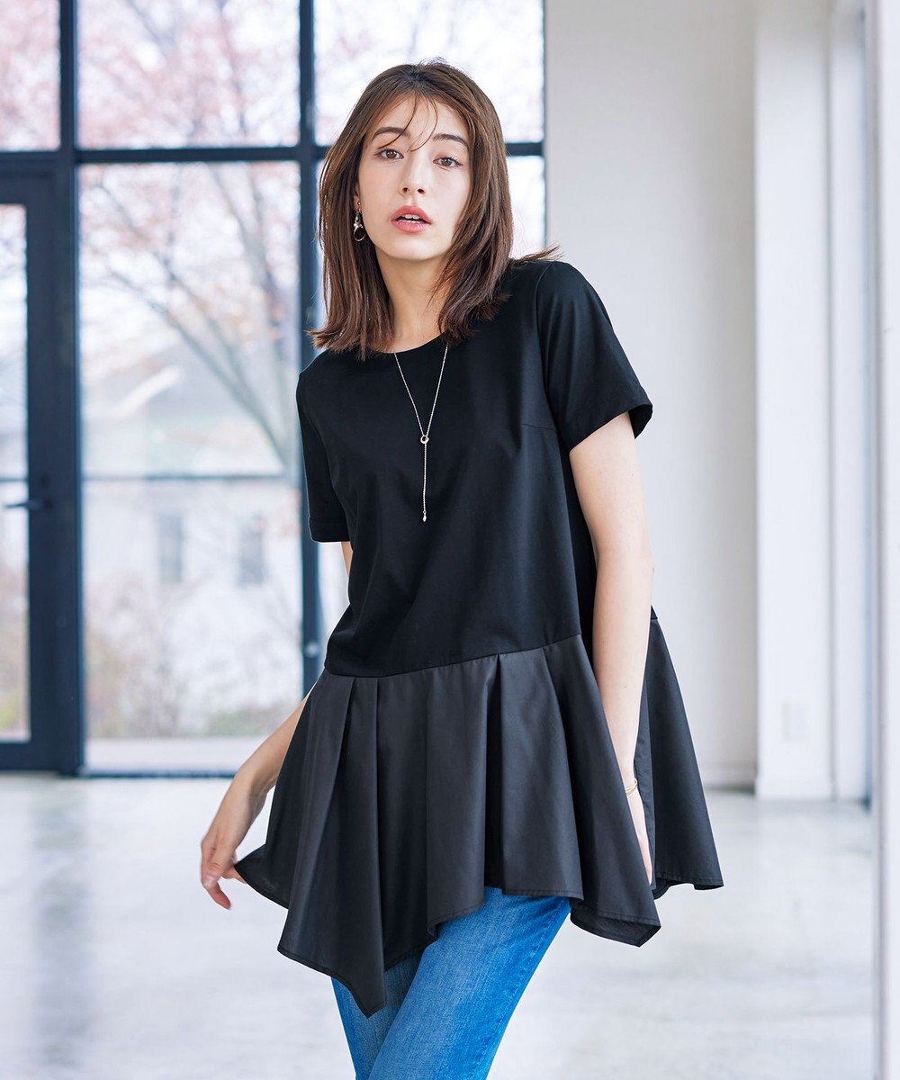 Tiaclasse 【洗える】イレギュラーヘムチュニックブラウス 