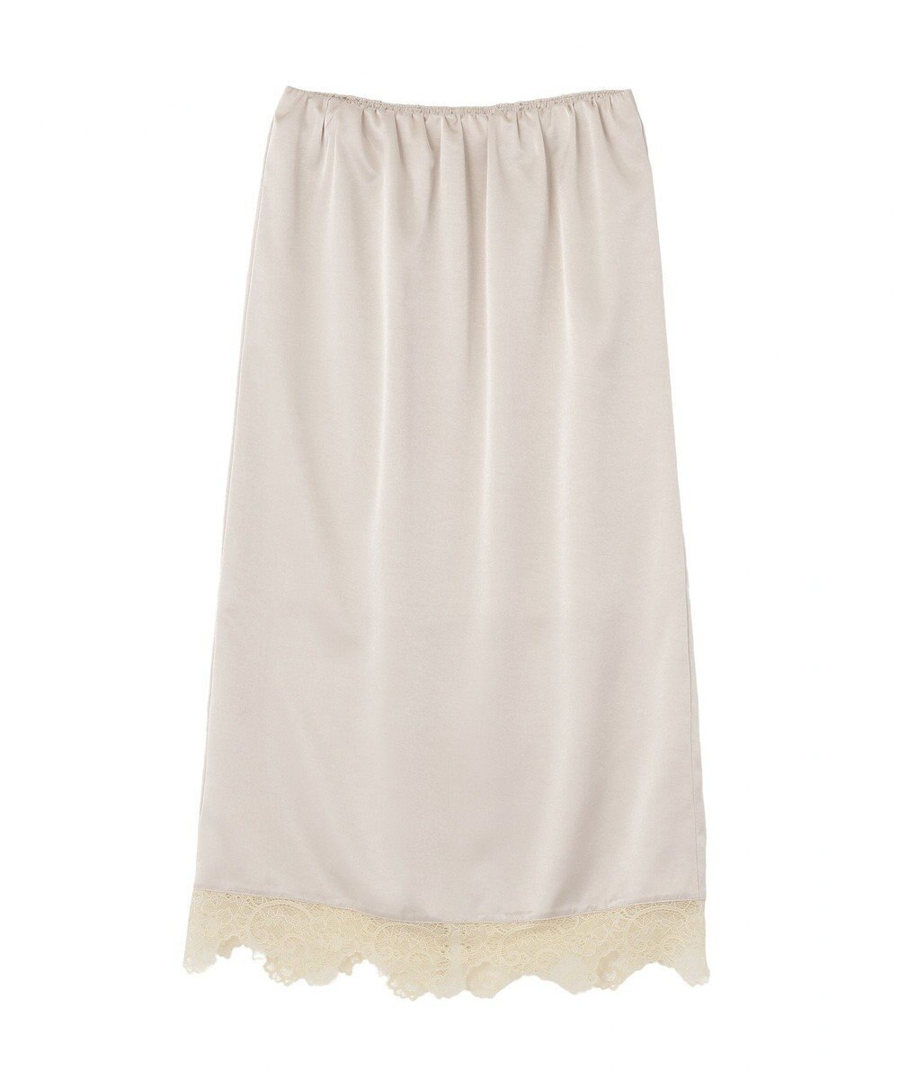 earth music&ecology サテンレーススカート 