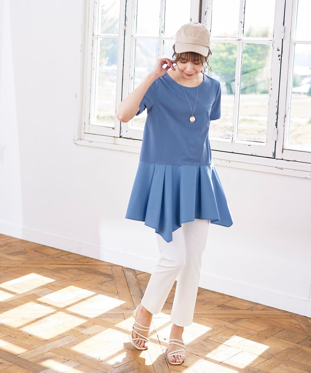 Tiaclasse 【洗える】イレギュラーヘムチュニックブラウス 