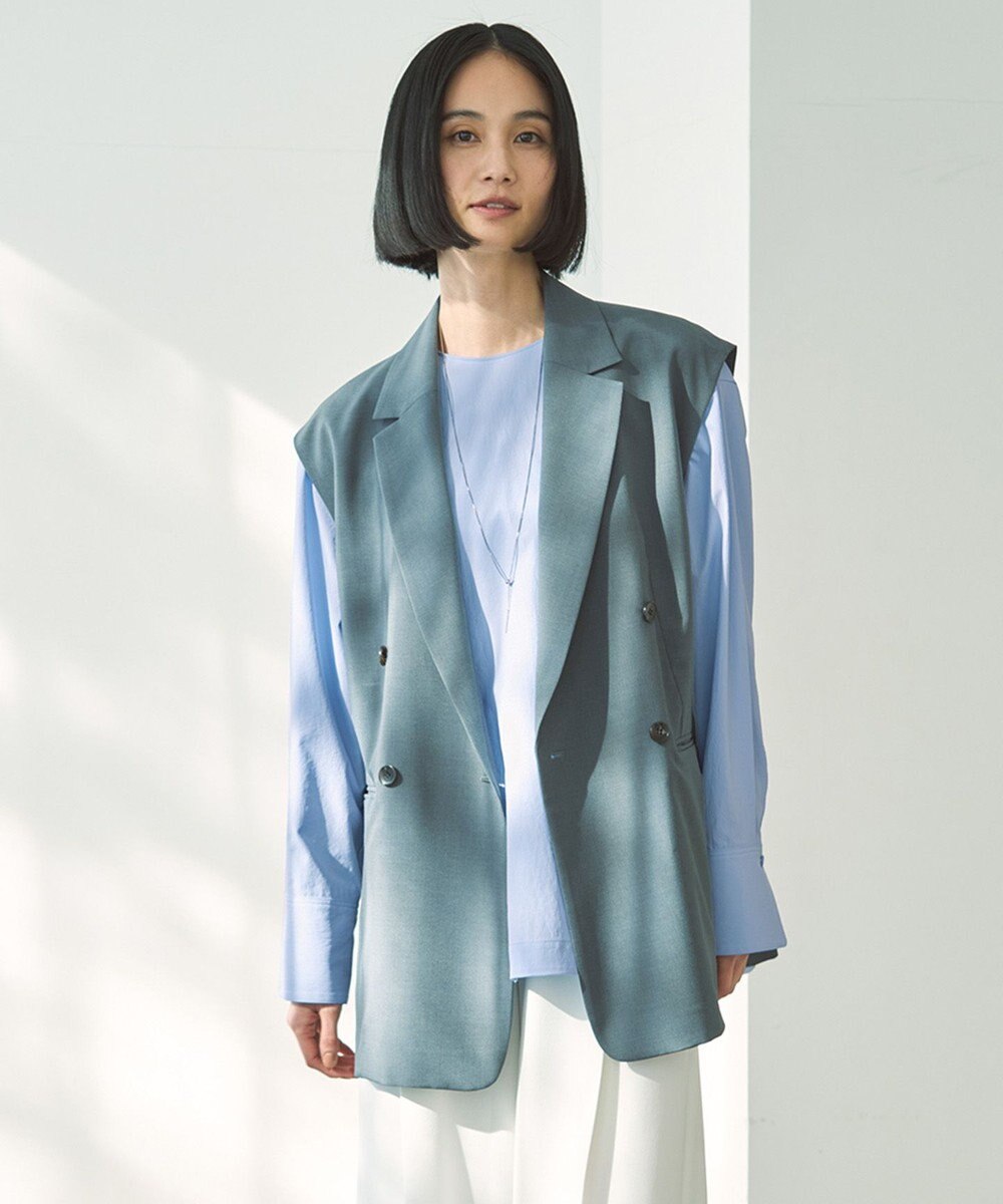 UNFILO ノーカラーコンフォートシャツ 