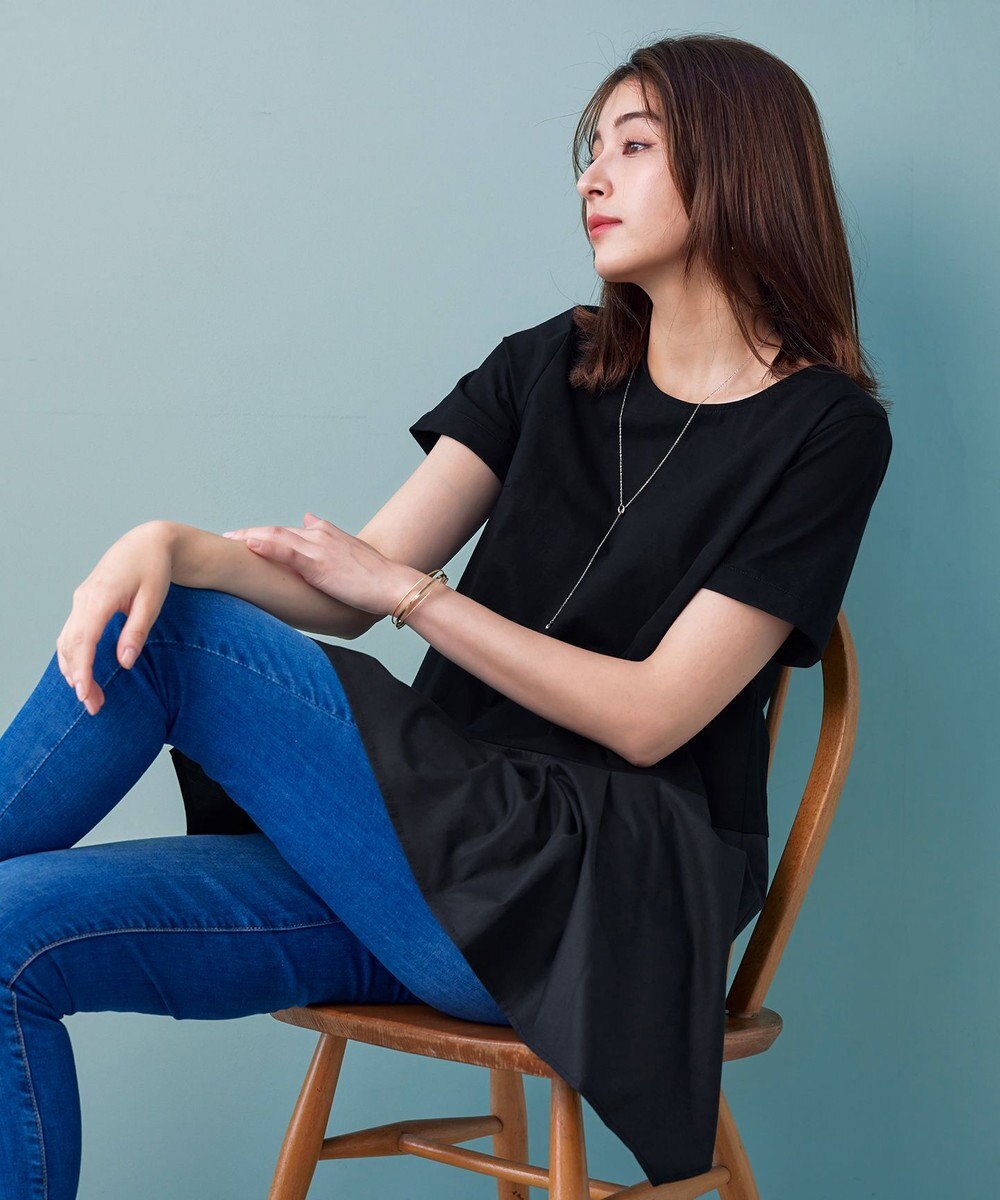 Tiaclasse 【洗える】イレギュラーヘムチュニックブラウス 