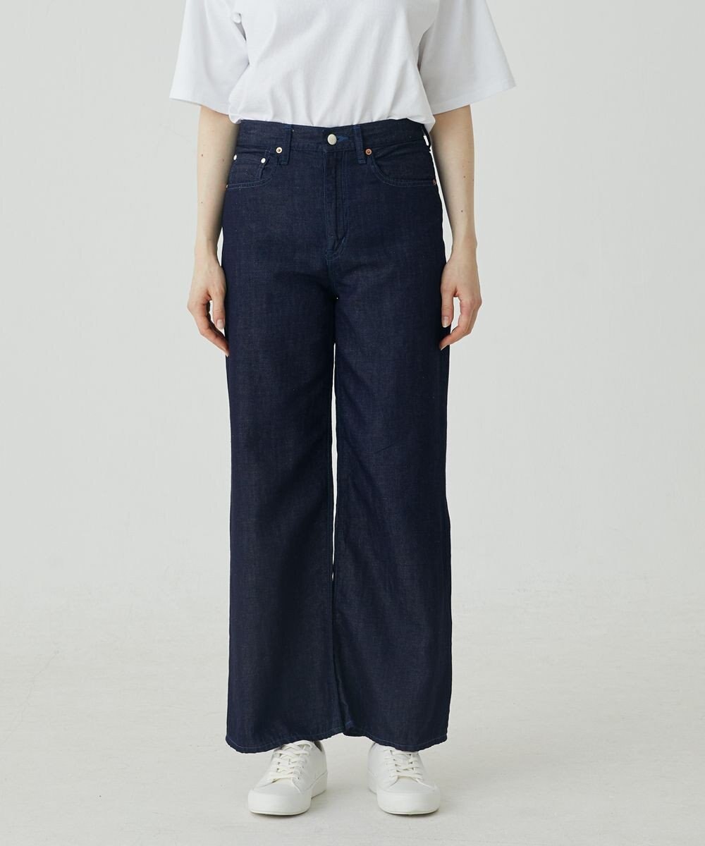 caqu FS linen wide flare リネンワイドフレアデニム 