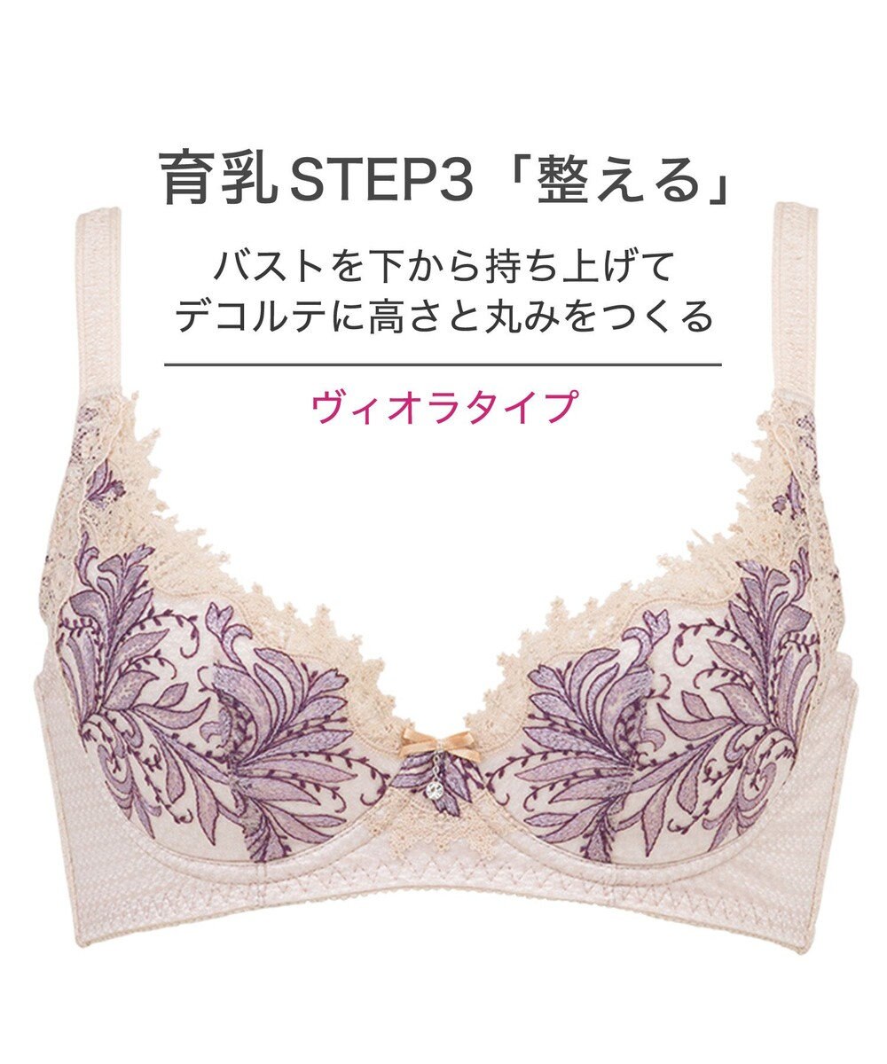 BRADELIS New York 【BRADELIS New York / 育乳STEP3 持ち上げる】ヴィオラステップ3ブラ23A1 美胸 谷間メイクする補正ブラ 