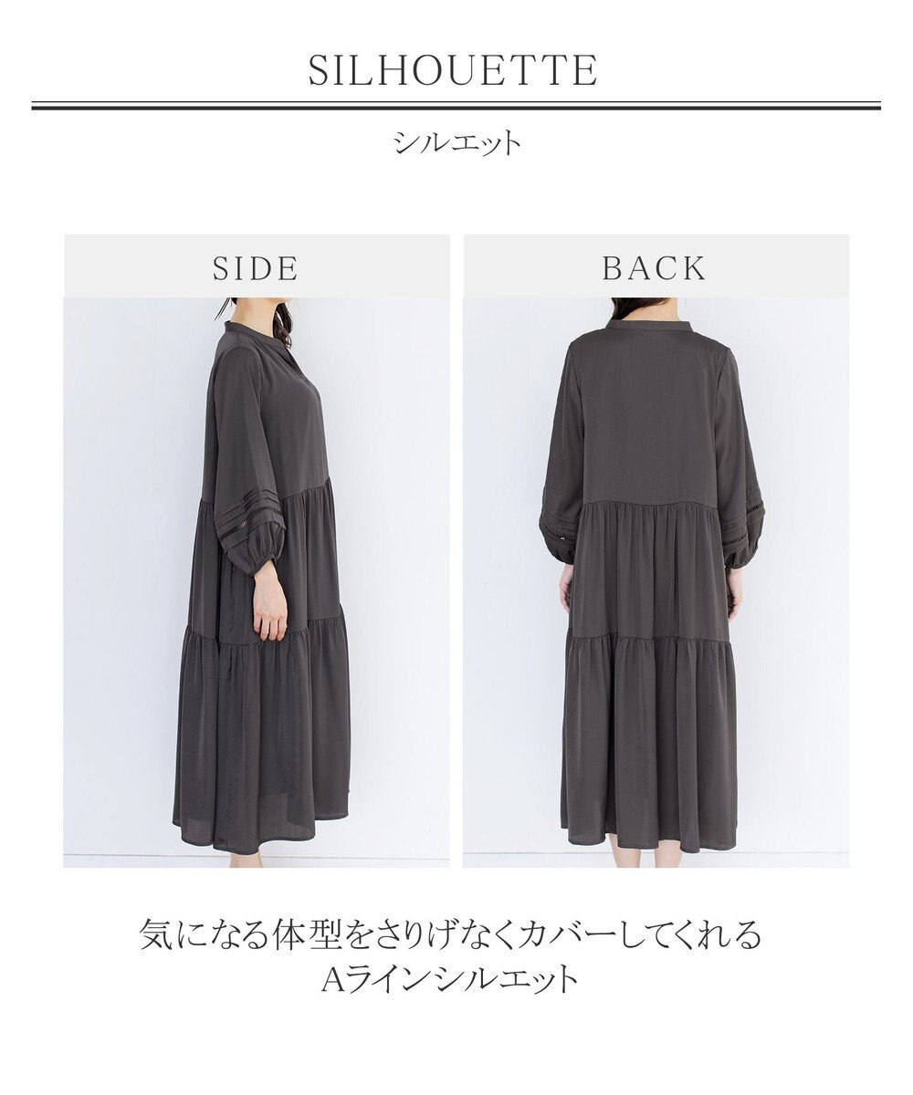 Tiaclasse 【洗える】大人可愛いティアードワンピース 