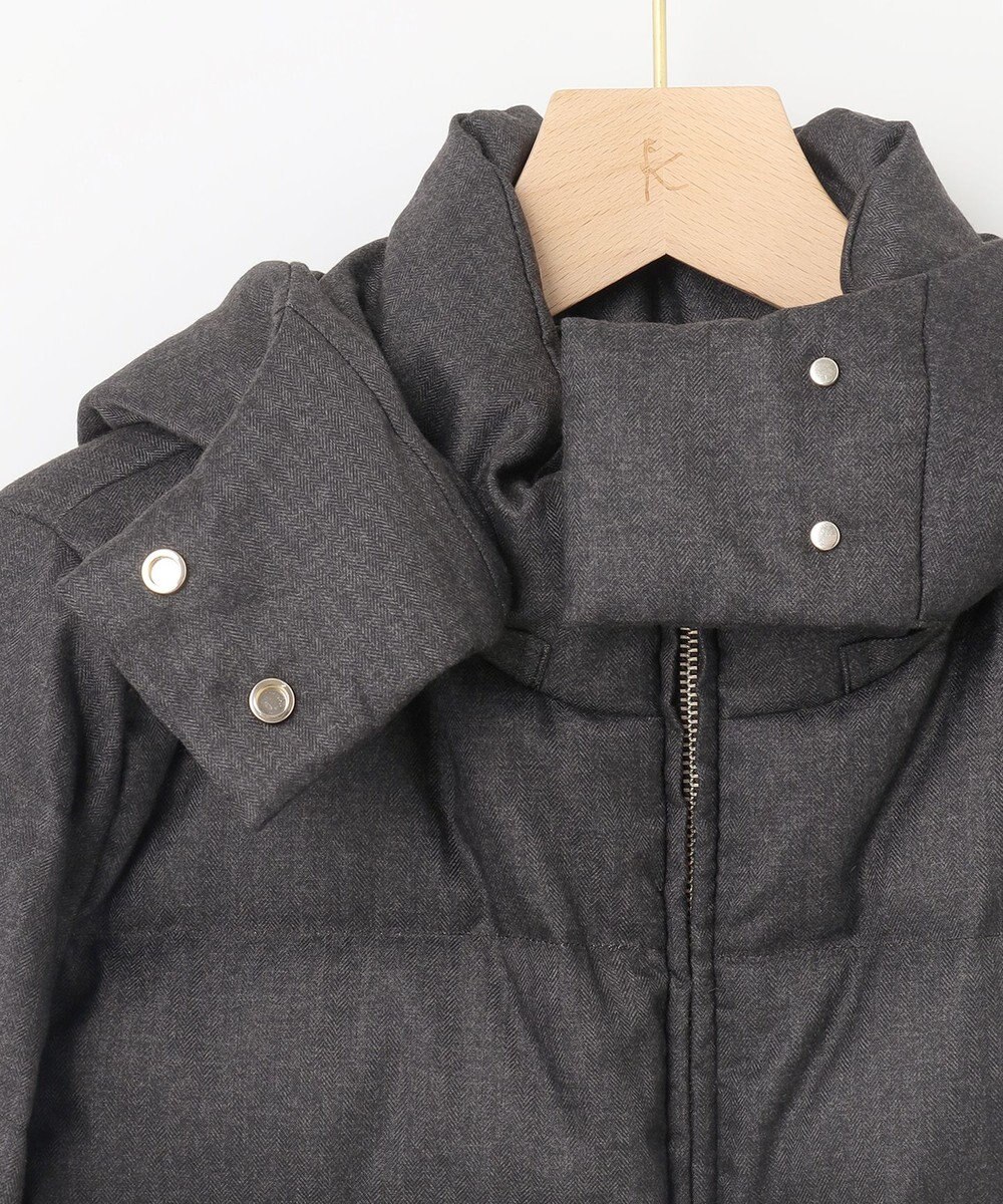 組曲 【洗える・2WAY】ライトタフタショートダウン 