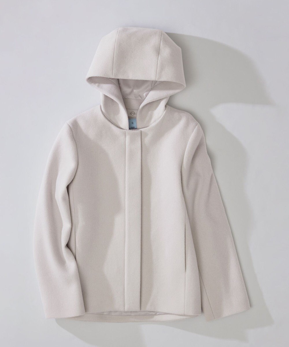 組曲 2WAYショートビーバー フーテッドコート 