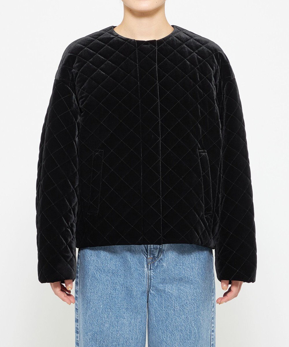 uncrave ベロア キルティング ブルゾン（uncrave WHITE） 