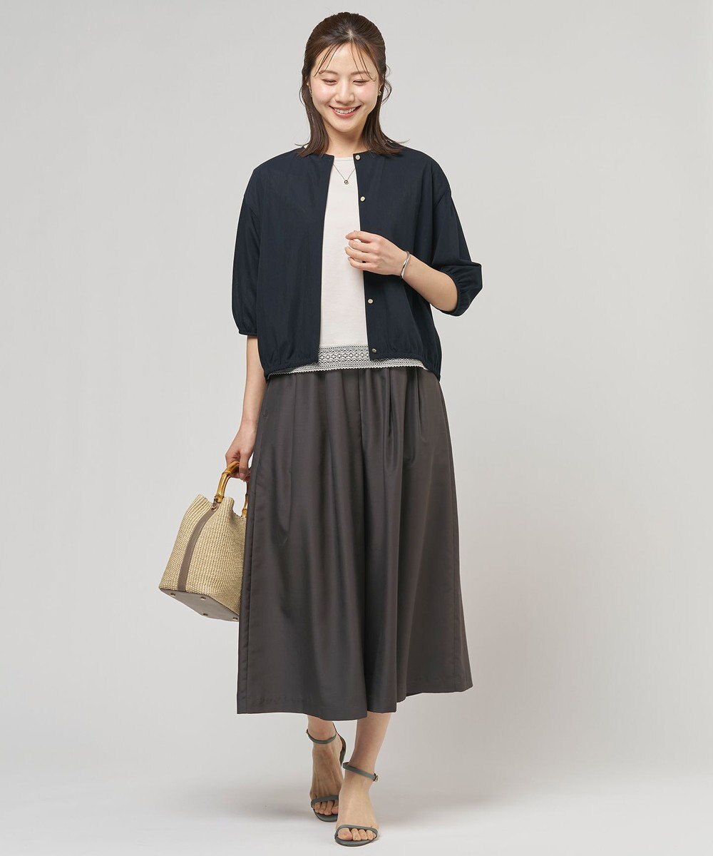 J.PRESS LADIES 【一枚で着映え】コットンスムース レース カットソー 