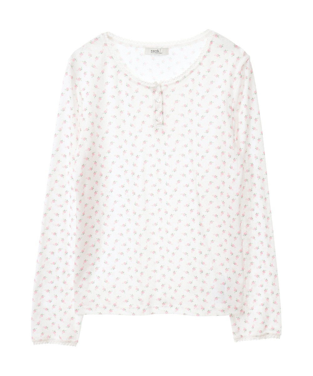 earth music&ecology アイレットジャカードタイトプルオーバー 