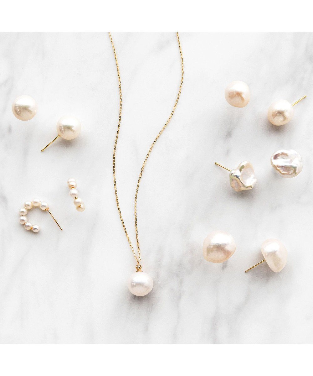 TOCCA 【WEB限定】FRILL PEARL PIERCED EARRINGS K10 淡水パール ピアス 