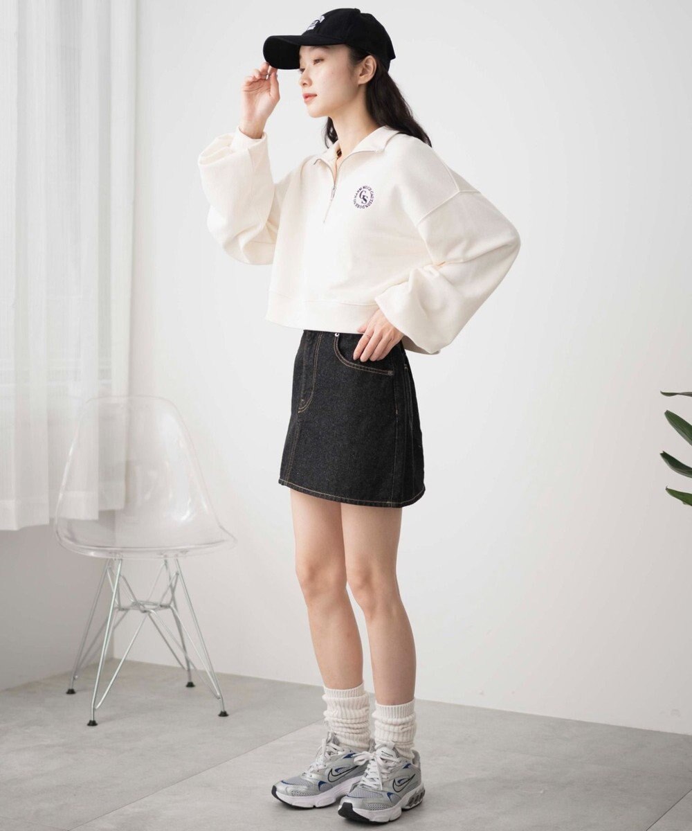 WEGO ハーフジップショートスウェット 