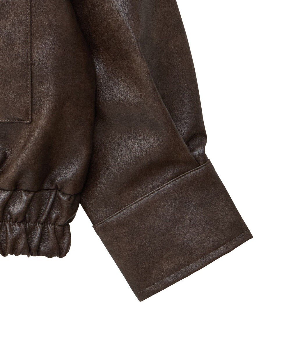 Green Parks ・ＥＬＥＮＣＡＲＥ　ＤＵＥ　合皮ステンカラーブルゾ 