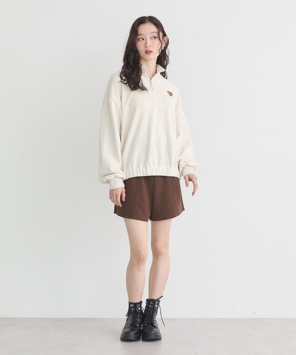 earth music&ecology Ｃｈａｍｐｉｏｎ×ｅｍａｅハーフジップハートスウェット 