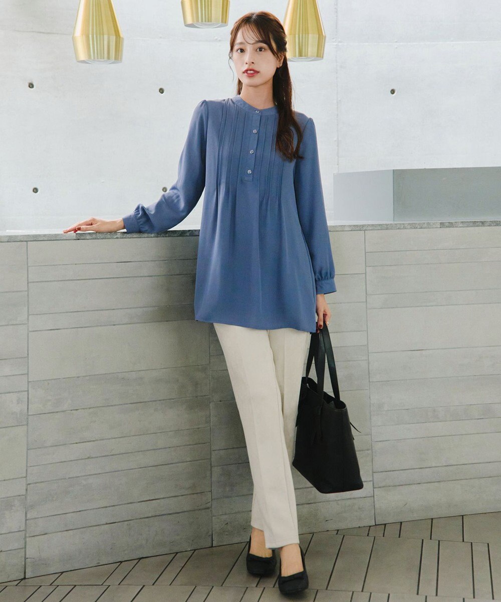 Tiaclasse 【洗える】スエードポンチテーパードパンツ 