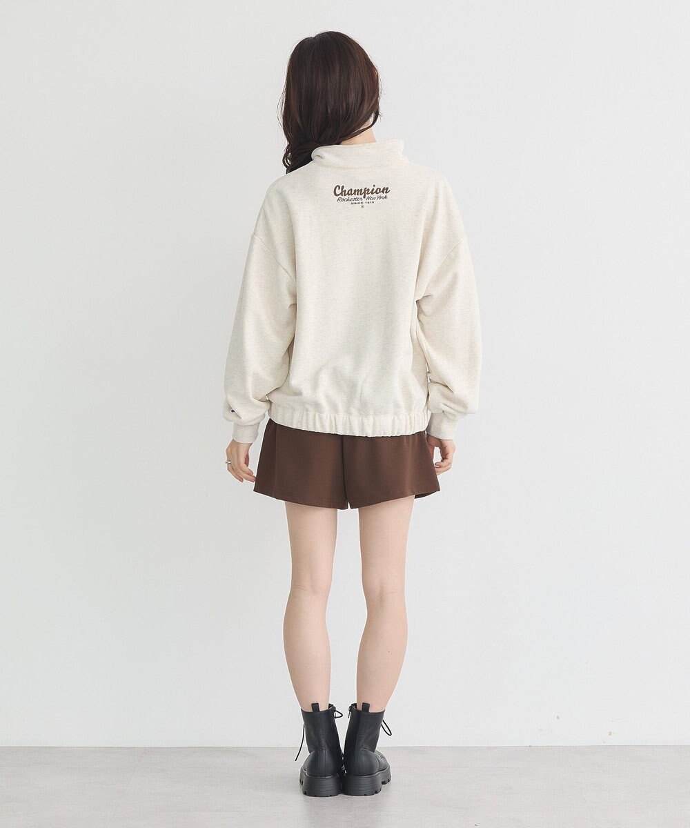 earth music&ecology Ｃｈａｍｐｉｏｎ×ｅｍａｅハーフジップハートスウェット 