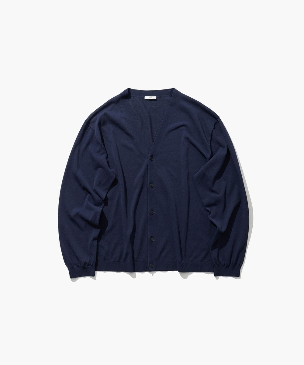 ATON FINE ICE COTTON | Vネックカーディガン - UNISEX 
