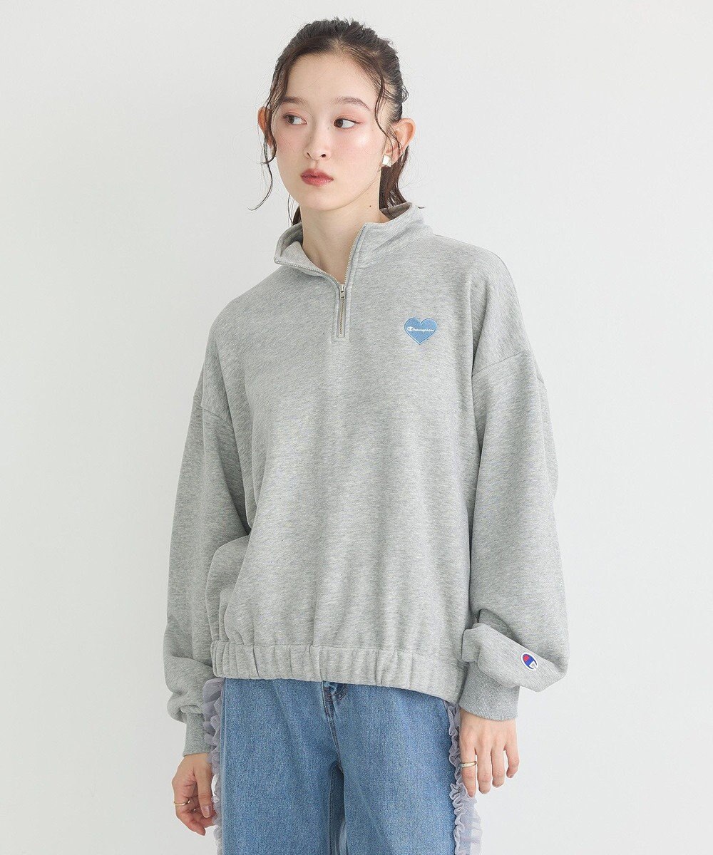 earth music&ecology Ｃｈａｍｐｉｏｎ×ｅｍａｅハーフジップハートスウェット 