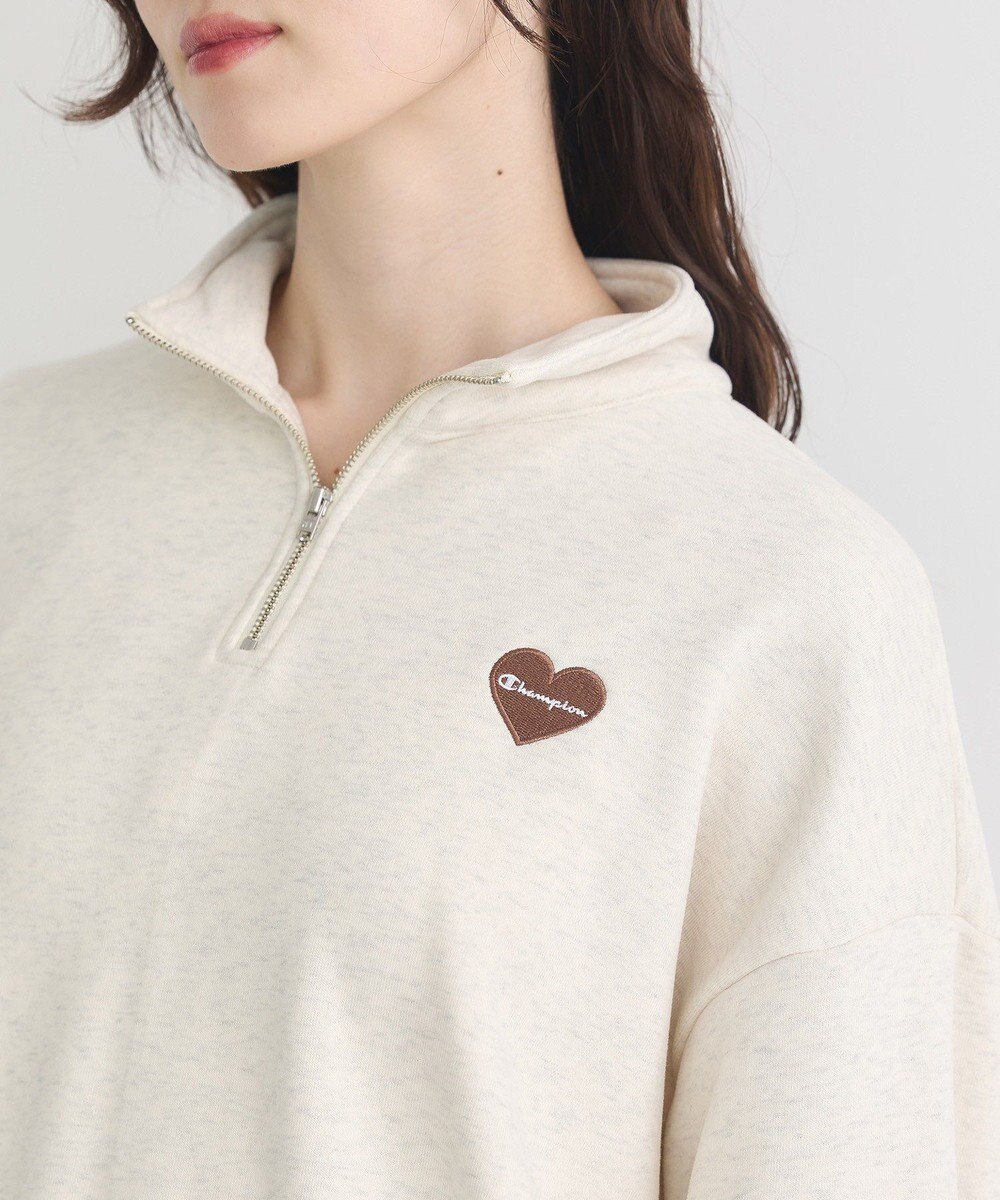 earth music&ecology Ｃｈａｍｐｉｏｎ×ｅｍａｅハーフジップハートスウェット 