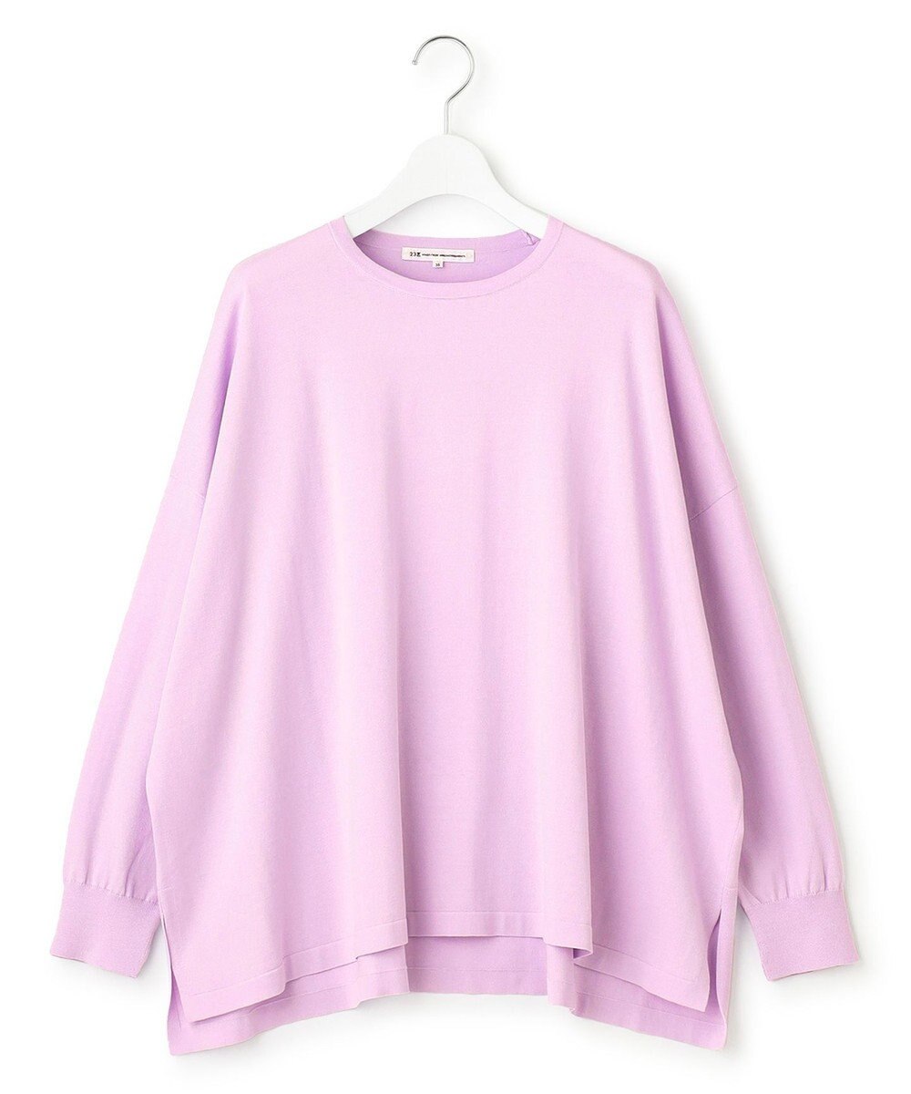 23区 L 【洗える】プレミアムビオコットン ビッグシルエット ニット 