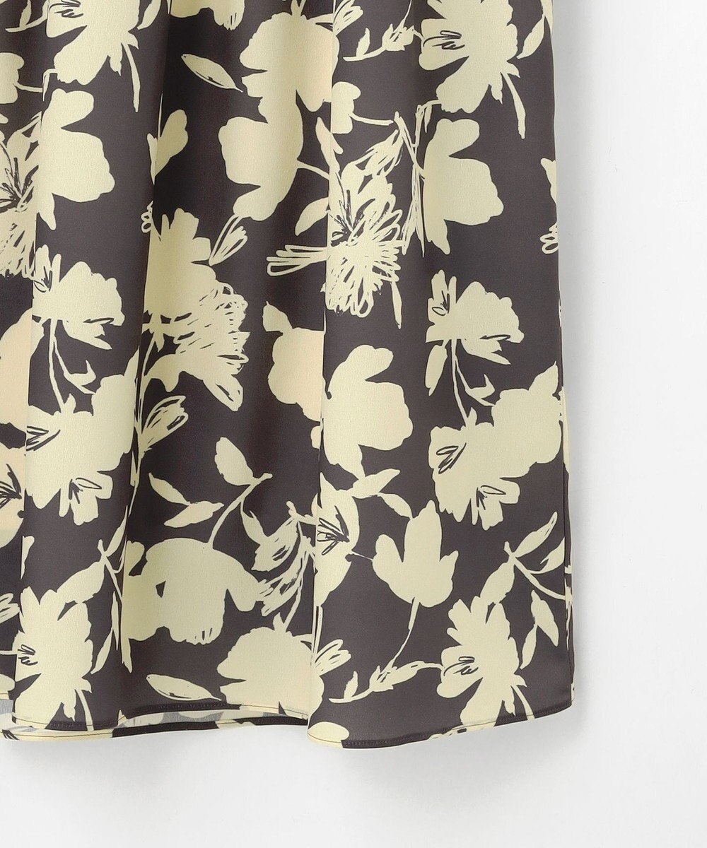 自由区 バイカラーフラワープリント ワンピース 